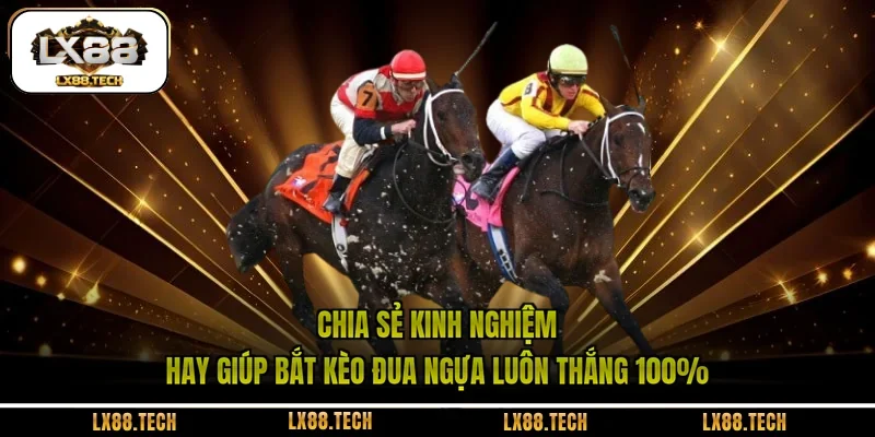 Chia sẻ kinh nghiệm hay giúp bắt kèo đua ngựa luôn thắng 100%